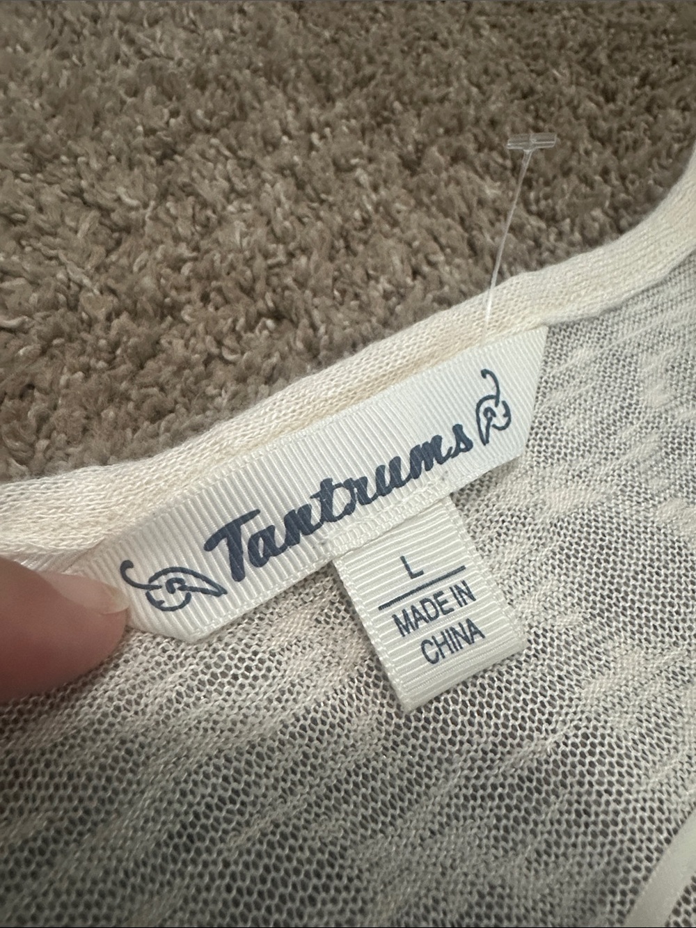 Tantrums Cream Crochet-Hem Long Sleeve Tunic - Picture 4 of 4